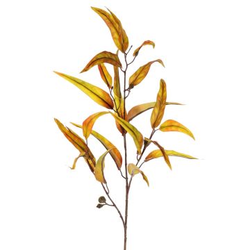 Ramo di eucalipto finto EUSEBIOS, giallo-arancione, 100cm