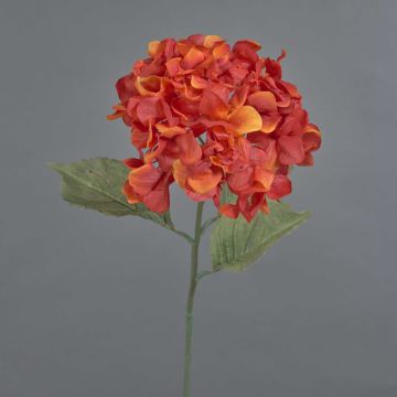 Ortensia artificiale URANIA, arancione, 75cm, Ø18cm