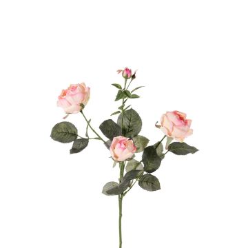 Ramo di rose artificiali DIAMANTIS, rosa-crema, 75cm