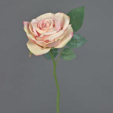 Rosa artificiale NIKOLETA, rosa, 30cm, Ø12cm