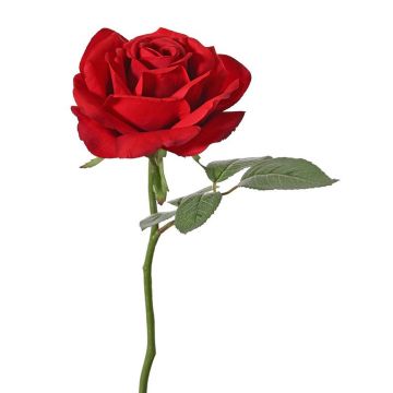 Rosa artificiale NIKOLETA, rosso, 30cm, Ø12cm