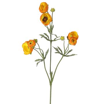 Ranuncolo finto YARIS, giallo-arancione, 65cm, Ø3-4,5cm