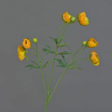 Ranuncolo finto YARIS, giallo-arancione, 65cm, Ø3-4,5cm