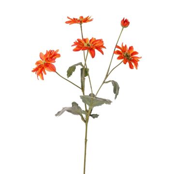 Crisantemo finto INDALI, arancione, 65cm, Ø6,5-8cm