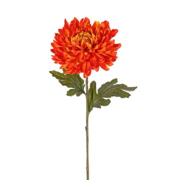 Crisantemo finto DELPHINA, arancione, 65cm, Ø14cm