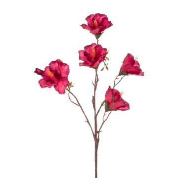 Ramo di ibisco artificiale URLANDO con fiori, rosa, 85cm