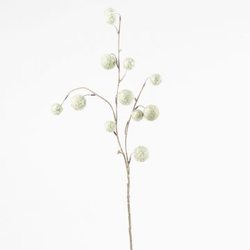 Ramo artificiale Gomphocarpus MALIO con frutti, congelato, verde chiaro, 80cm