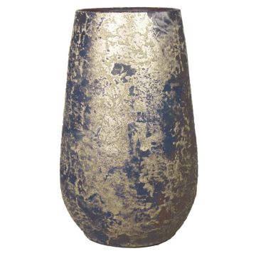 Vaso di ceramica in stile retrò MAGO, aspetto antico, oro, 30cm, Ø19cm