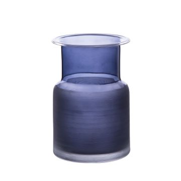 Vaso da fiori BRUNILDA, trasparente-blu, 20cm, Ø13,5cm