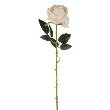 Rosa artificiale ELEAZAR, crema-albicocca, 65cm, Ø9cm