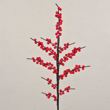 Ramo artificiale di agrifoglio KUNJUAM con bacche, rosso, 80cm