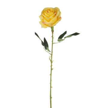 Rosa finta ELEAZAR, giallo, 65cm, Ø9cm