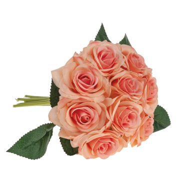 Bouquet di rose artificiali GAUTAM, albicocca, 25cm