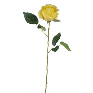 Rosa artificiale SEENSA, giallo, 55cm Ø7cm