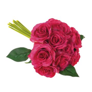 Bouquet di rose artificiali GAUTAM, rosa, 25cm