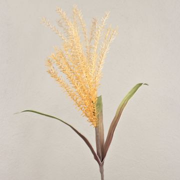 Ramo finto di erba della pampa VADIM, giallo-bianco, 110cm