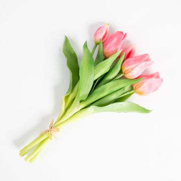 Mazzo di tulipani artificiali LEANA, rosa, 30cm, Ø20cm