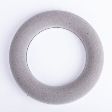 Anello di schiuma AMEB per fiori artificiali, con base in plastica, grigio, Ø25cm