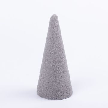 Cono di schiuma ZOILA per fiori artificiali, grigio, 15 cm, Ø7 cm