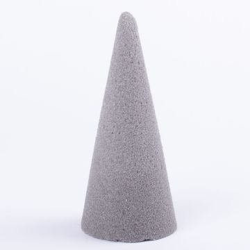 Cono di schiuma ZOILA per fiori artificiali, grigio, 18 cm, Ø8 cm