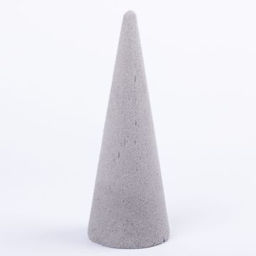 Cono di schiuma ZOILA per fiori artificiali, grigio, 24 cm, Ø9 cm