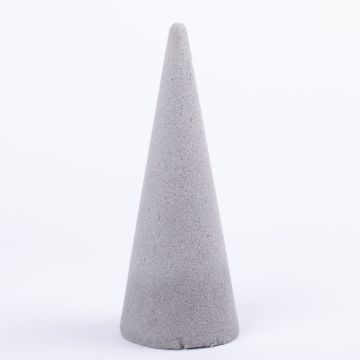 Cono di schiuma ZOILA per fiori artificiali, grigio, 26 cm, Ø10 cm