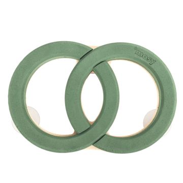 Massa modellabile Ökodur auto fedi nuziali ARAKAWA, decorazione per matrimoni, con ventosa, base in legno naturale, verde, 31x47x4 cm