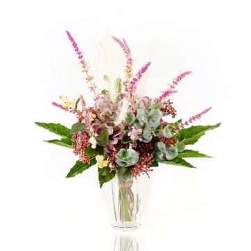 Bouquet autunnale artificiale KEONA, viola-rosa, 50cm, Ø40cm
