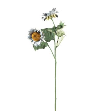 Ramo di girasole in plastica HAITALA, Eco Collection, grigio-blu, 65 cm, Ø 9-10 cm