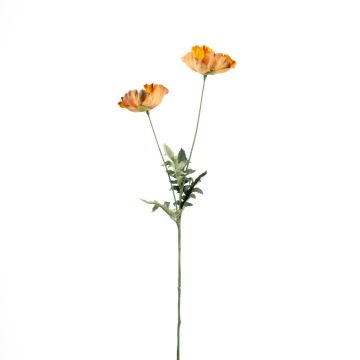 Ramo di fiori artificiali papavero GUNDULA, Eco Collection, arancione-giallo, 70 cm, Ø7-8 cm