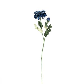 Ramo decorativo di zinnie GUNDISINE, Eco Collection, blu reale, 65 cm, Ø 9 cm