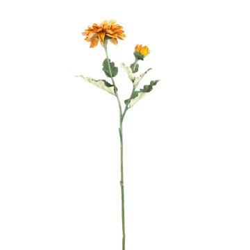 Ramo decorativo Zinnie GUNDISINE, Eco Collection, arancione-giallo, 65 cm, Ø 9 cm