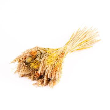 Bouquet di spighe secche COVENTINA, giallo-natura, 65cm, Ø23cm
