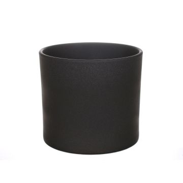 Fioriera MATTIS in ceramica, grigio-nero, 22cm, Ø24cm